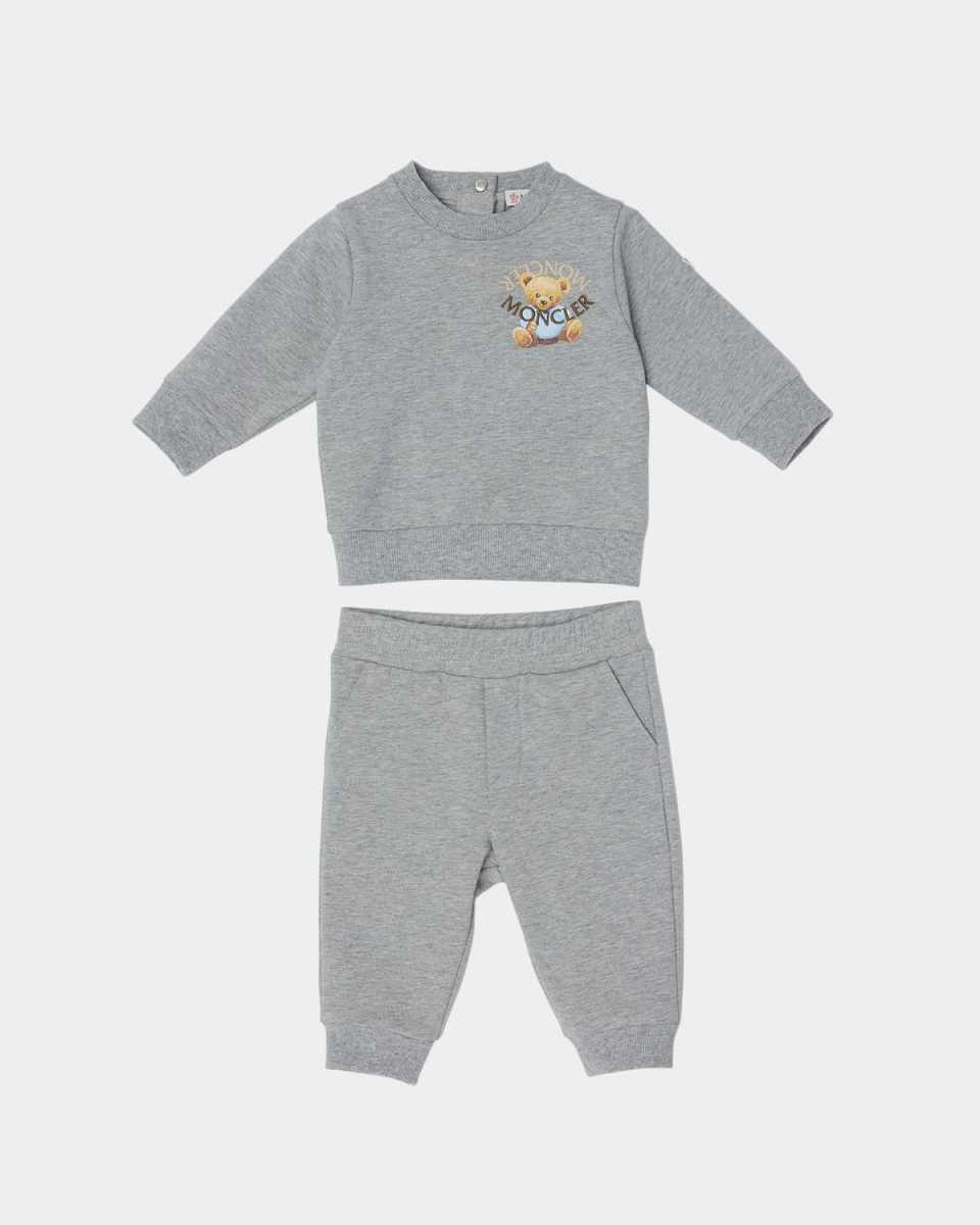 Boy's Teddy Bear Logo Sweatshirt & Sweatpants, Size 6M-3